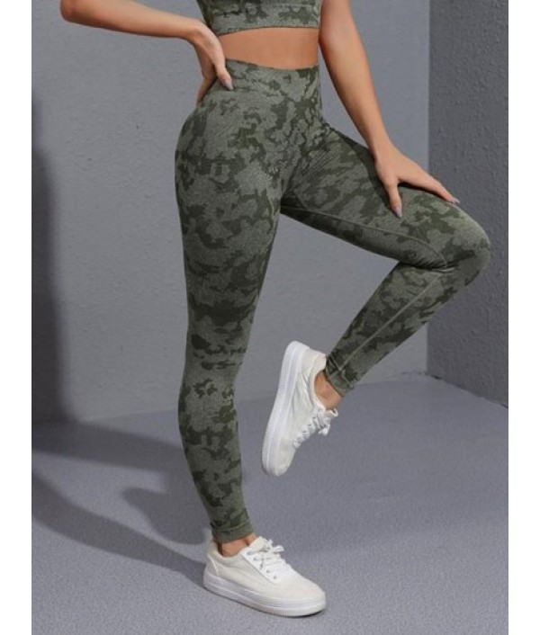 Seamless Camouflage Tiger Print Cropped ...