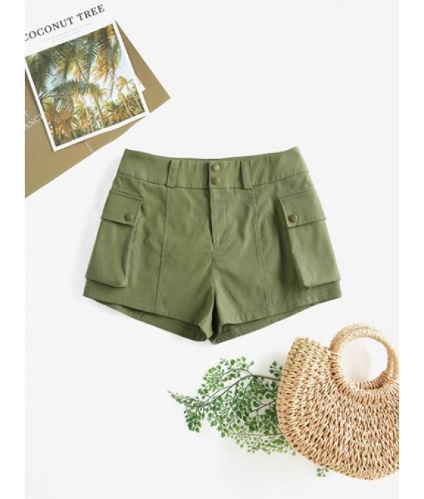 Low Waisted Zipper Fly Cargo Shorts