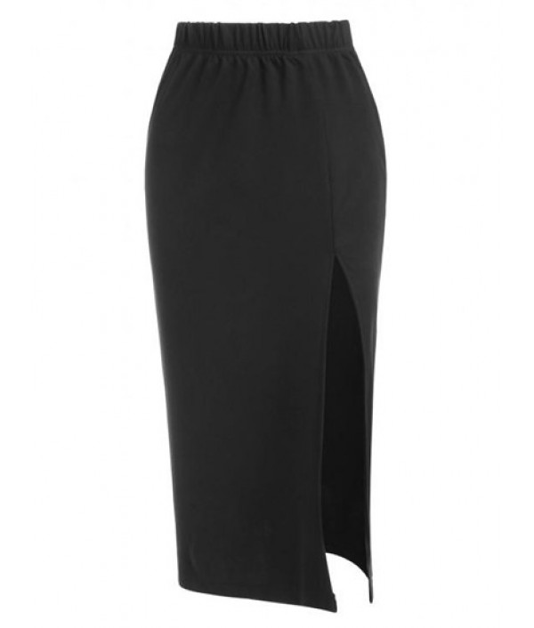 Thigh Slit Midi Skirt