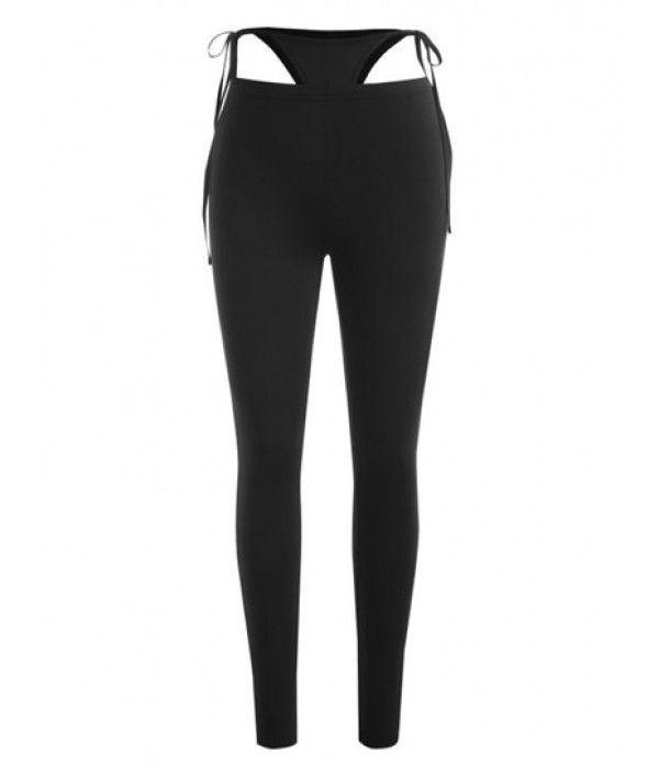 High Waisted Built-in G-string Skinny Leggings