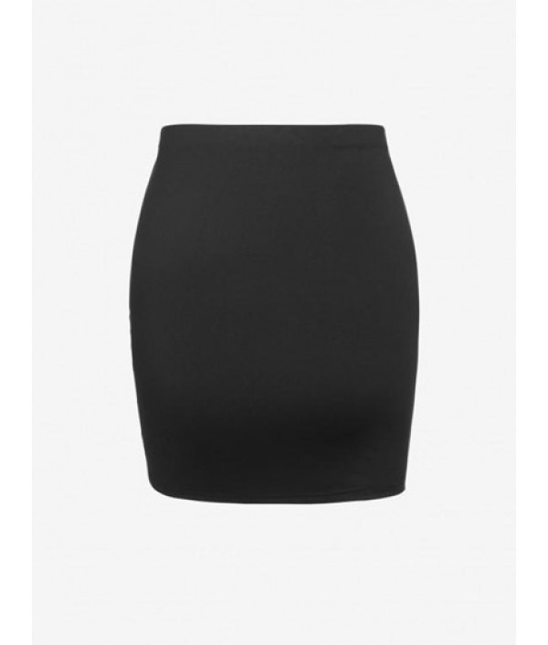 Overlap Ruched Draped Mini Skirt