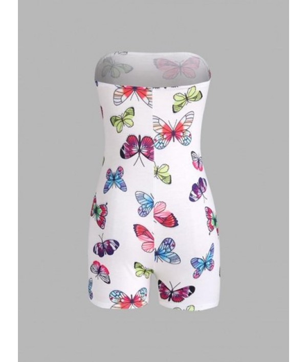 Strapless Butterfly Unitard Romper