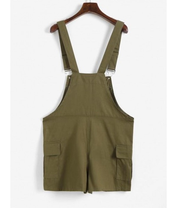 Cargo Pocket Wide Leg Overall Romper