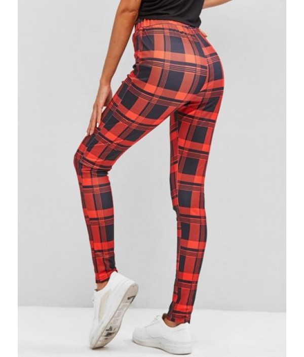 Plaid Skinny Pants