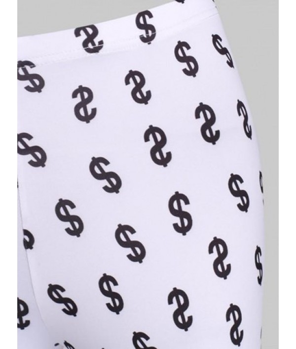 Money Print Full Foot Leggings