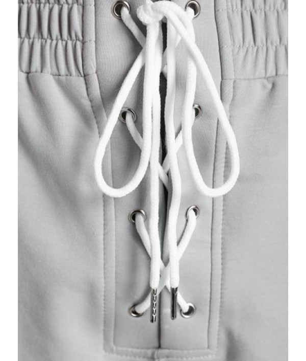 Lace Up Lounge Dolphin Shorts