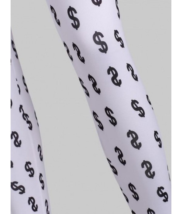 Money Print Full Foot Leggings