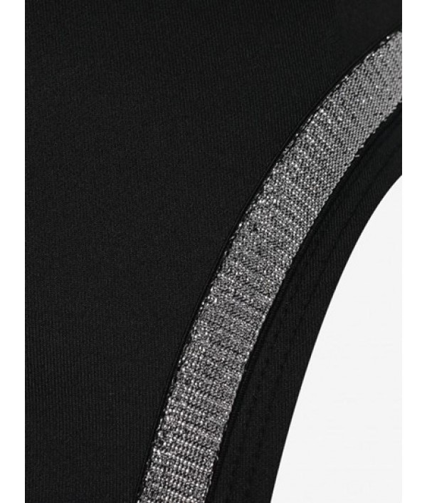 Sparkly Tape Slit Bodycon Skirt