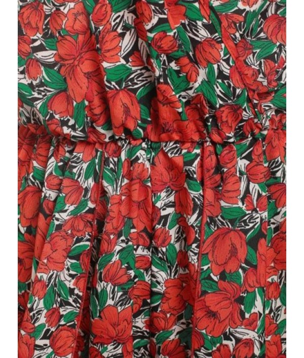 Flower Print Skirted Romper