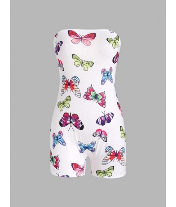 Strapless Butterfly Unitard Romper