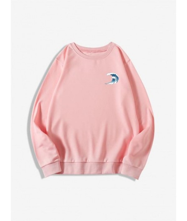 Wave Graphic Pullover Sweatshirt