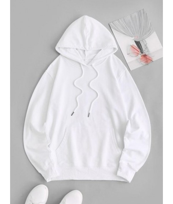 Cotton Flower Graphic Kangaroo Pocket Hoodie