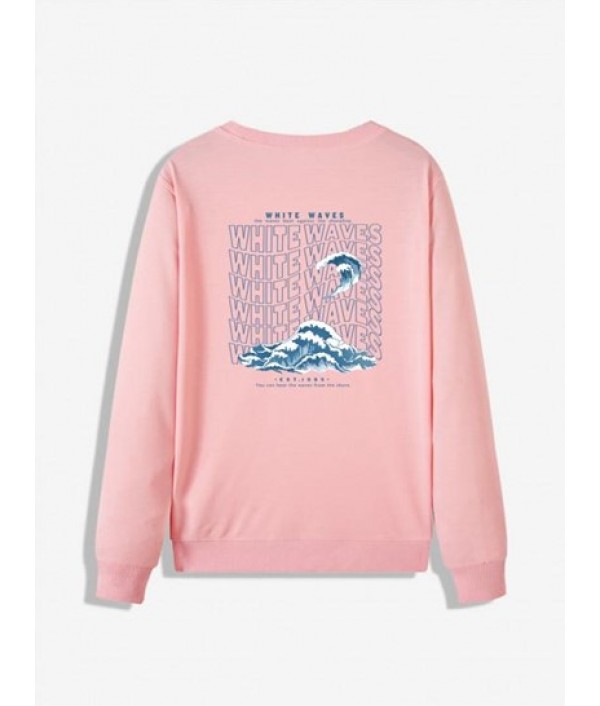 Wave Graphic Pullover Sweatshirt