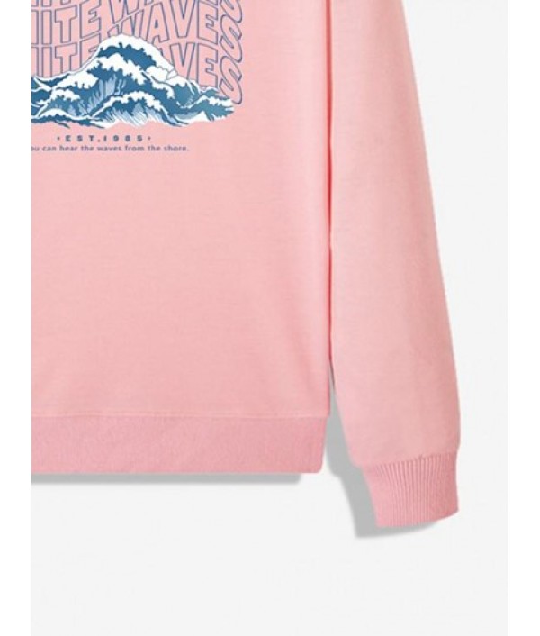 Wave Graphic Pullover Sweatshirt