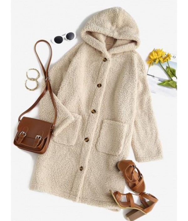 Fluffy Hooded Teddy Coat