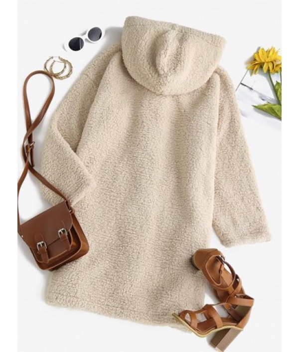 Fluffy Hooded Teddy Coat