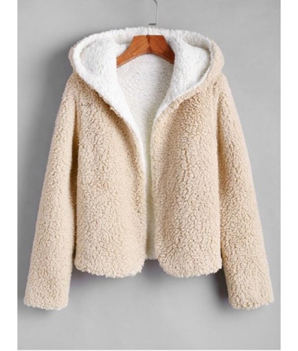 X Alexis Ricecakes Hooded Reversible Teddy Coat