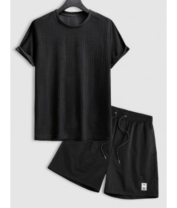 Men's Solid Color Jacquard Towel Cloth S...