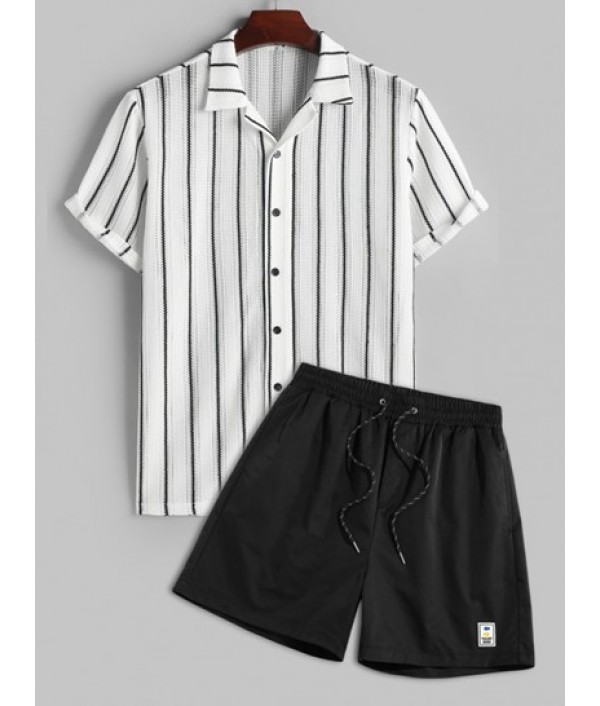 Men's Button Up Camp Collar Co...