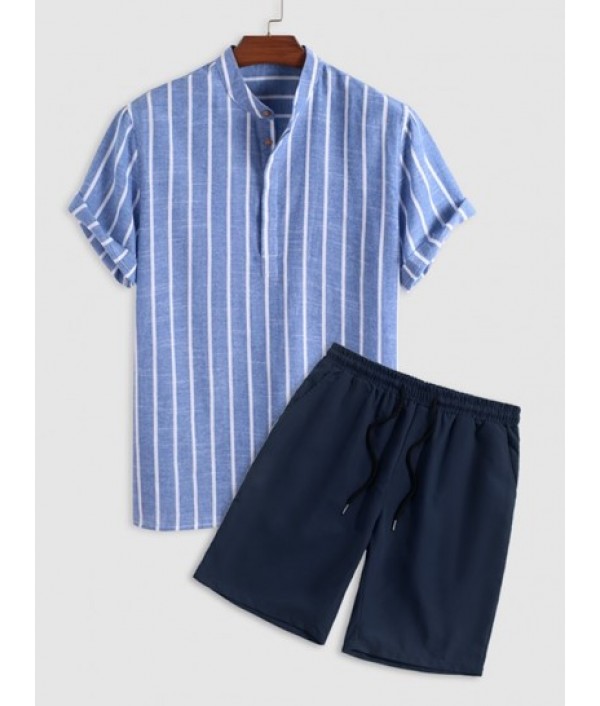 Men's Half Buttoned Casual Ver...