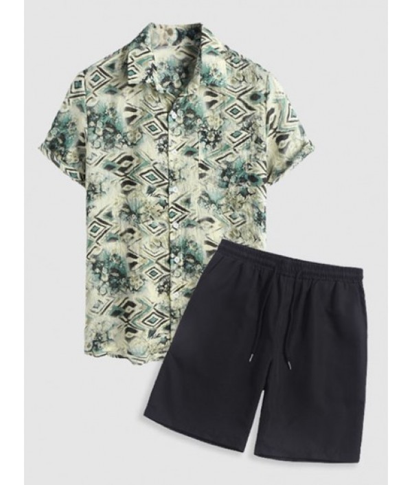 Men's Mix And Match Two Piece Set Geomet...
