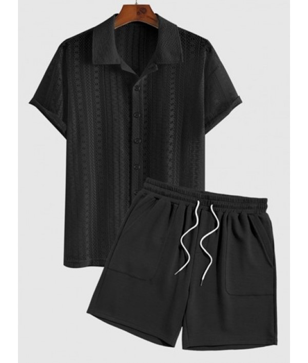 Men's Sexy Lace Sheer Openwork...