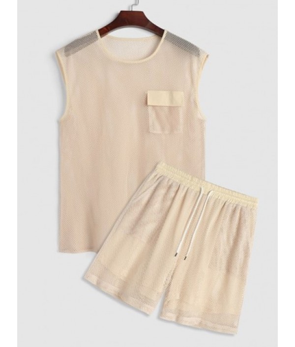 Sexy Sheer Openwork Mesh Two P...