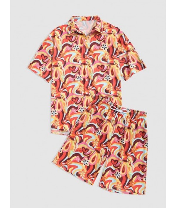 Floral Print Shirt And Pocket ...