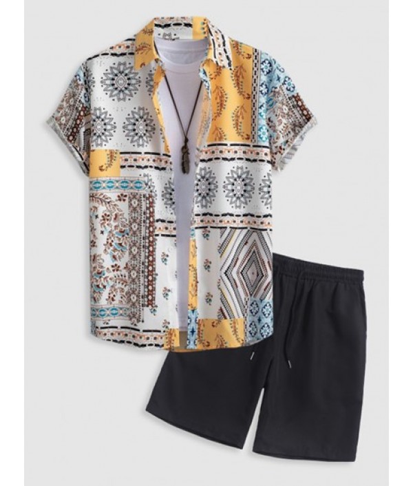 Retro Floral Print Patternbloc...