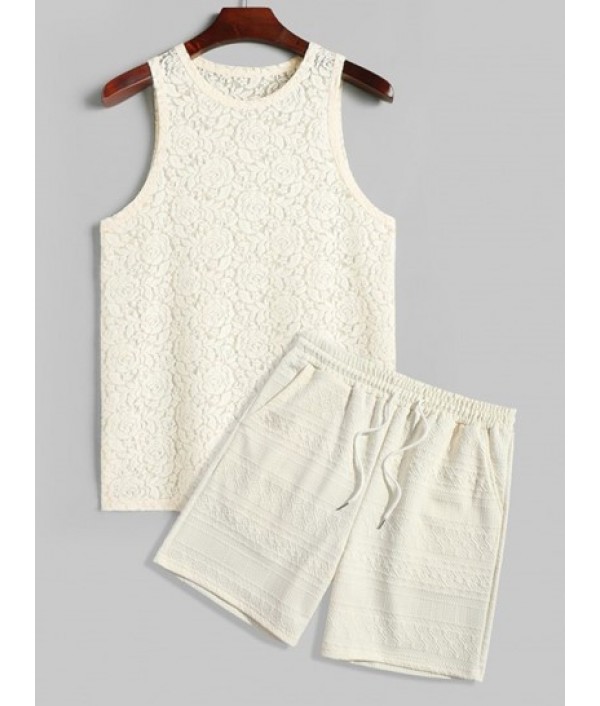 Men's Two Piece See Through Sh...