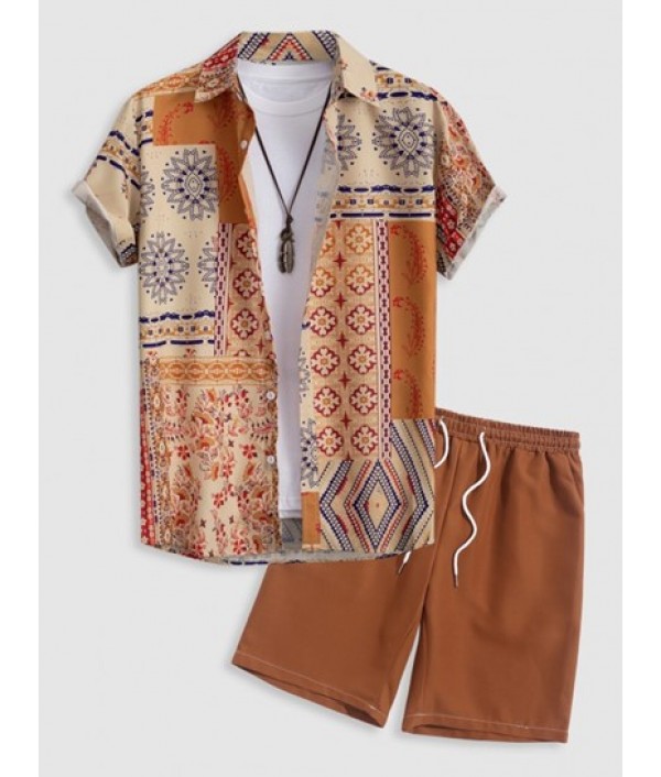 Retro Floral Print Patternblock Beach Va...