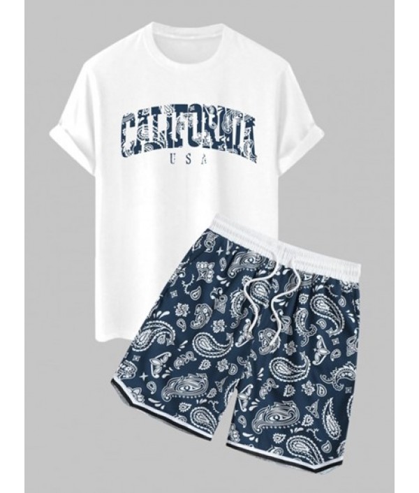 Men's Vintage Ethnic Style Paisley CALIF...