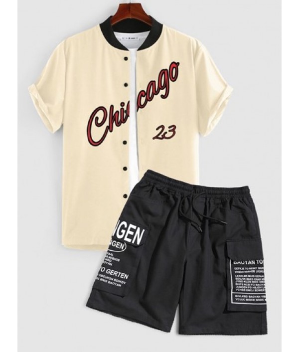 Chicago Short Sleeves Baseball Shirt Wit...