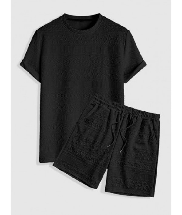 Men's Vintage Geometric Textured Jacquar...