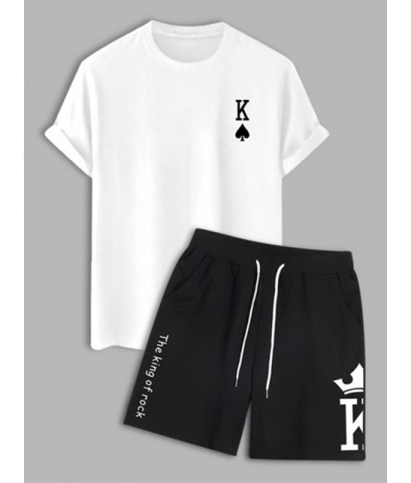 Men's Casual King Of Spades Playing Card...