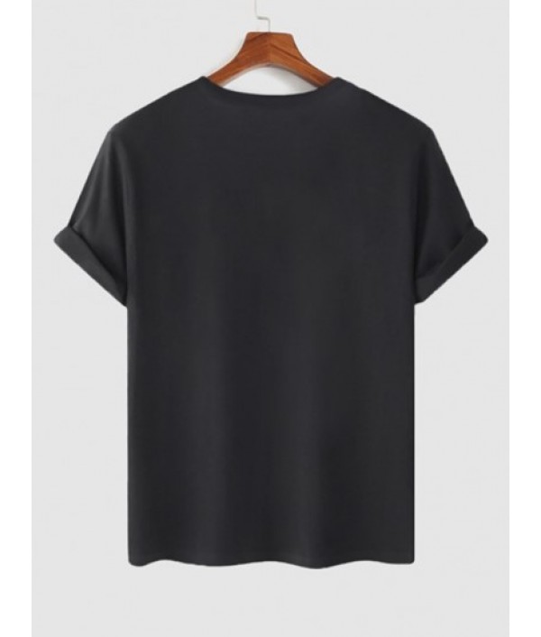 PICK ME Bear Print Short Sleeve T Shirt And Basic Casual Shorts Set