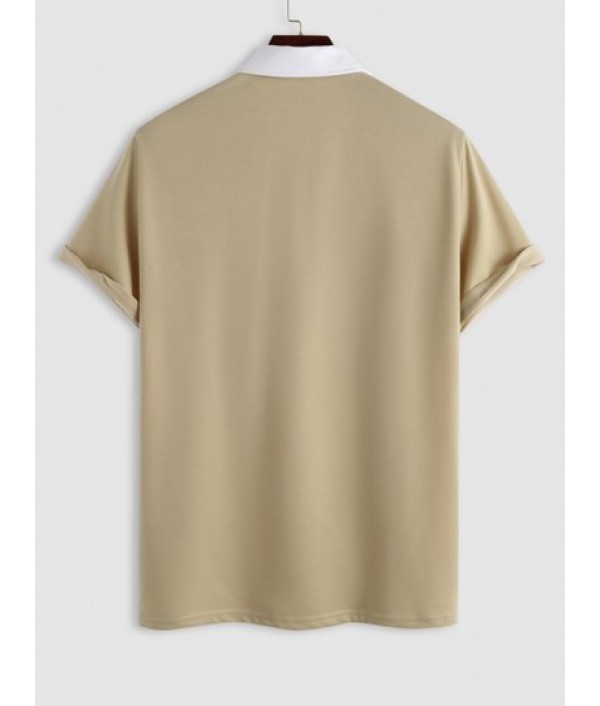 Men's Short Sleeves LOS ANGELES CALIFORNIA Polo T Shirt And Loose Fit Drawstring Pocket Design Beam Feet Parachute Cargo Pants Set