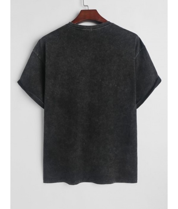 Men's Casual Retro Washed SEATTLE Letter Drippy Smile Face Graphic Drop Shoulder Short Sleeves 100% Cotton T Shirt And Pineapple Embroidered Applique Design Drawstring Shorts Set Men's Casual Retro Washed SEATTLE Letter Drippy Smile Face Graphic Drop Shoulder Short Sleeves 100% Cotton T Shirt And Pineapple Embroidered Applique Design Drawstring Shorts Set