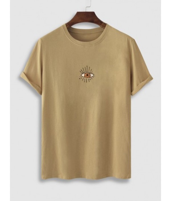 Letter Cactus Eye Graphic Pattern Short Sleeves T-shirt And Casual Shorts Set Letter Cactus Eye Graphic Pattern Short Sleeves T-shirt And Casual Shorts Set