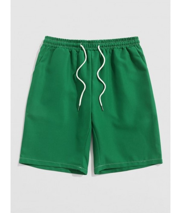 Men's Letter Oriental Dragon Graphic Printed Short Sleeve Crew Neck T-shirt And Solid Color Basic Casual Bermuda Shorts Men's Letter Oriental Dragon Graphic Printed Short Sleeve Crew Neck T-shirt And Solid Color Basic Casual Bermuda Shorts