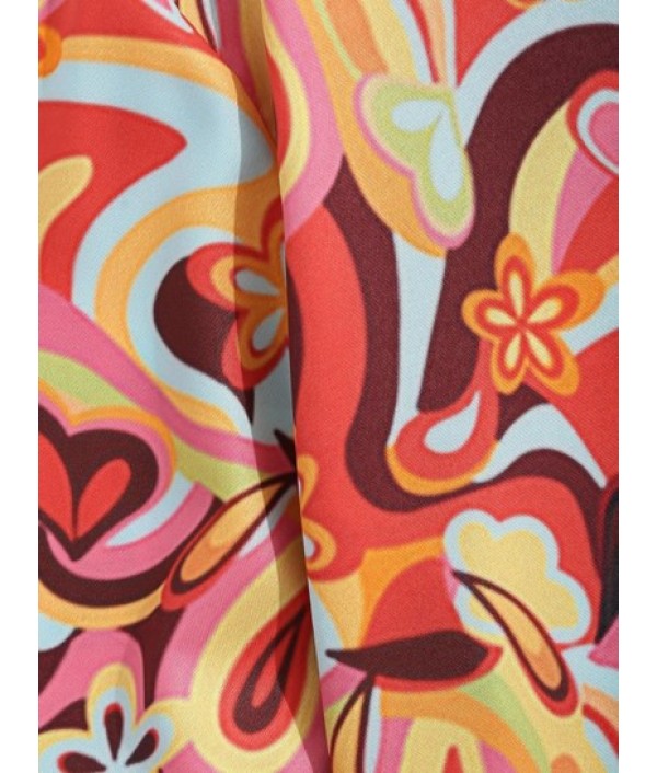 Floral Print Shirt And Pocket Shorts Set Floral Print Shirt And Pocket Shorts Set