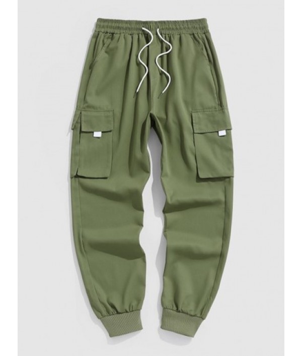 NEW YORKER IN PARIS Pattern Color Spliced Hooded Tee And Techwear Cargo Pants Set