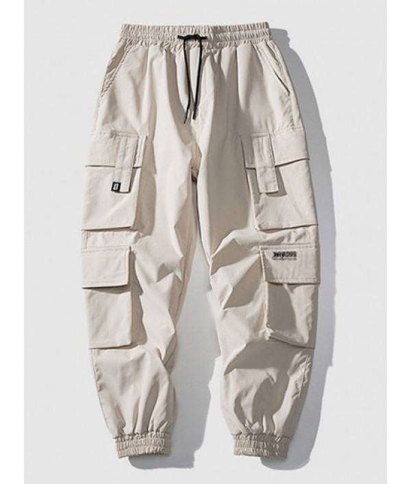 PARIS Embroidered Fuzzy Pullover Hoodie And Cargo Jogger Techwear Pants Set