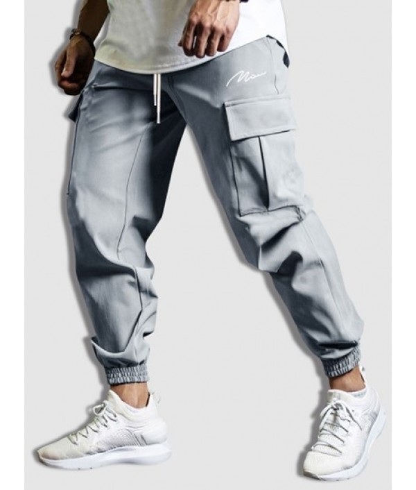 Fuzzy Embroidered Quarter Zip Polar Fleece Sweatshirt And Jogger Cargo Pants Set