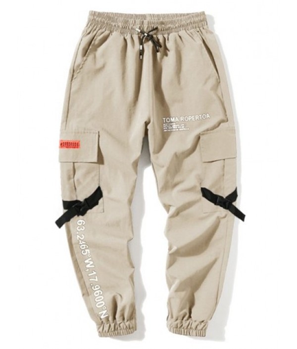 Men's Mix And Match Two Piece Set Geometric Jacquard Textured Terry Cloth Short Sleeves Casual Summer Shirt With Letter Print Flap Pockets Cargo Jogger Techwear Pants Set